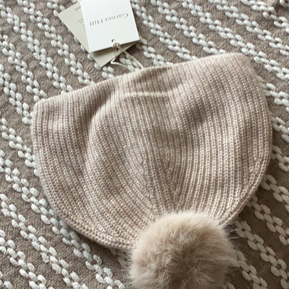 Garnet Hill Cashmere Hat - Beige